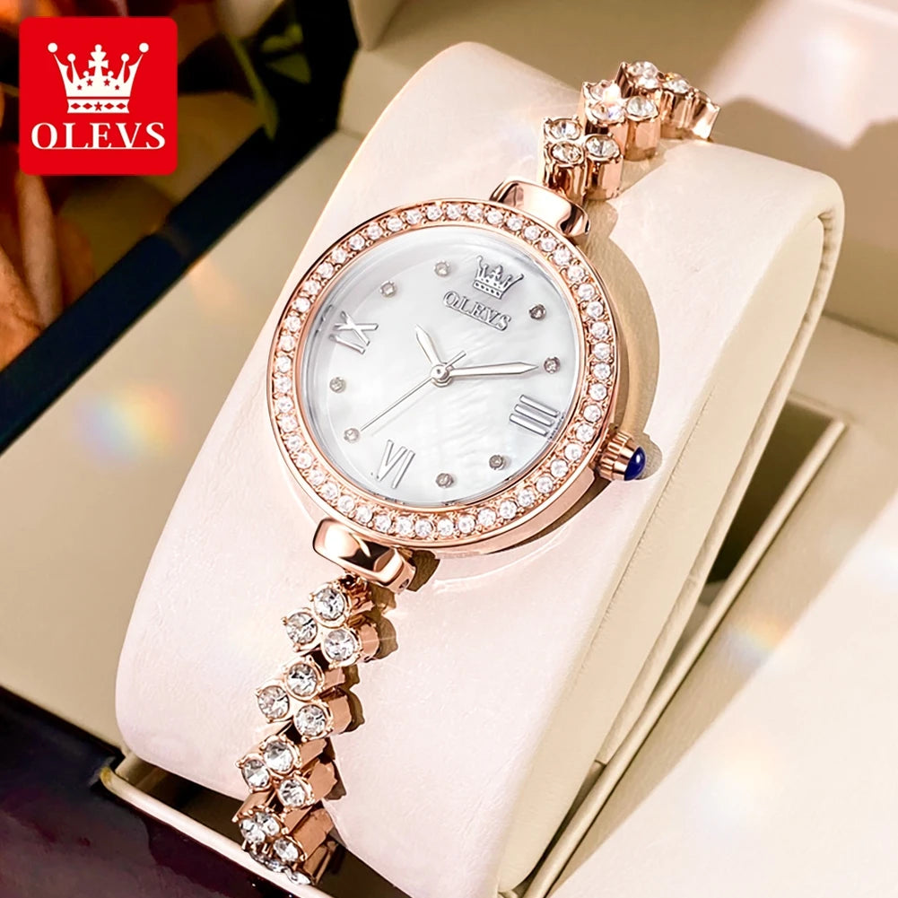 OLEVS 9903 Diamond Bracelet Watch – Elegant Quartz for Ladies