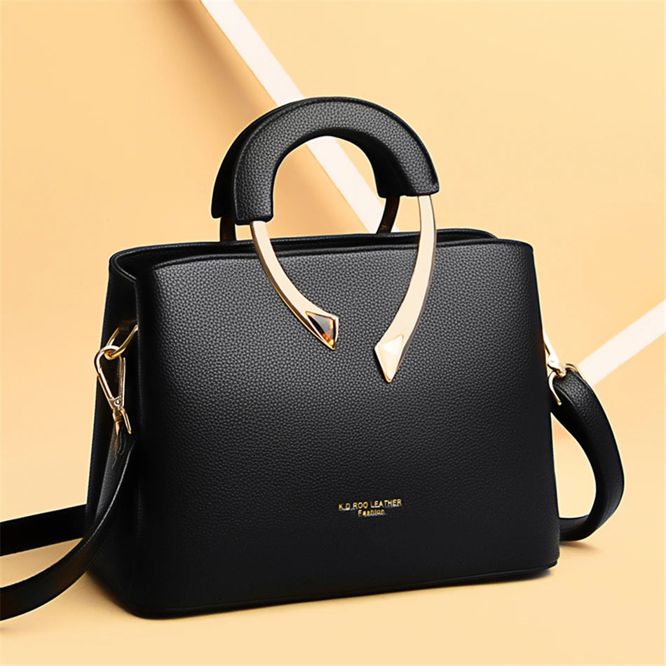 VANDERWAH Luxury Leather Tote – Shoulder & Crossbody Bag