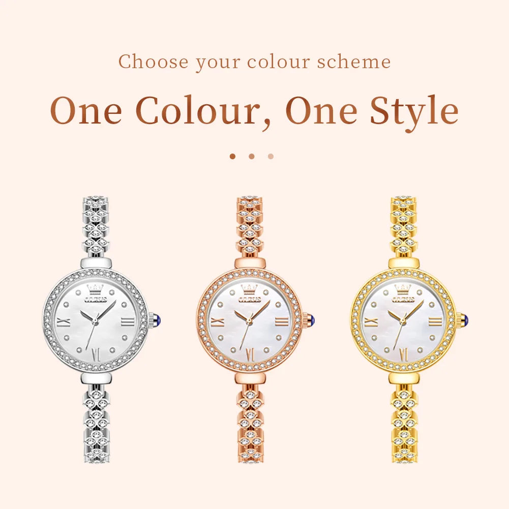 OLEVS 9903 Diamond Bracelet Watch – Elegant Quartz for Ladies