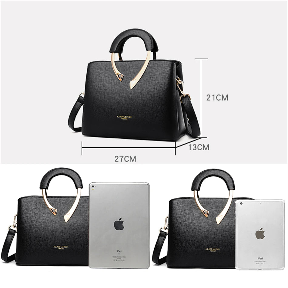 VANDERWAH Luxury Leather Tote – Shoulder & Crossbody Bag