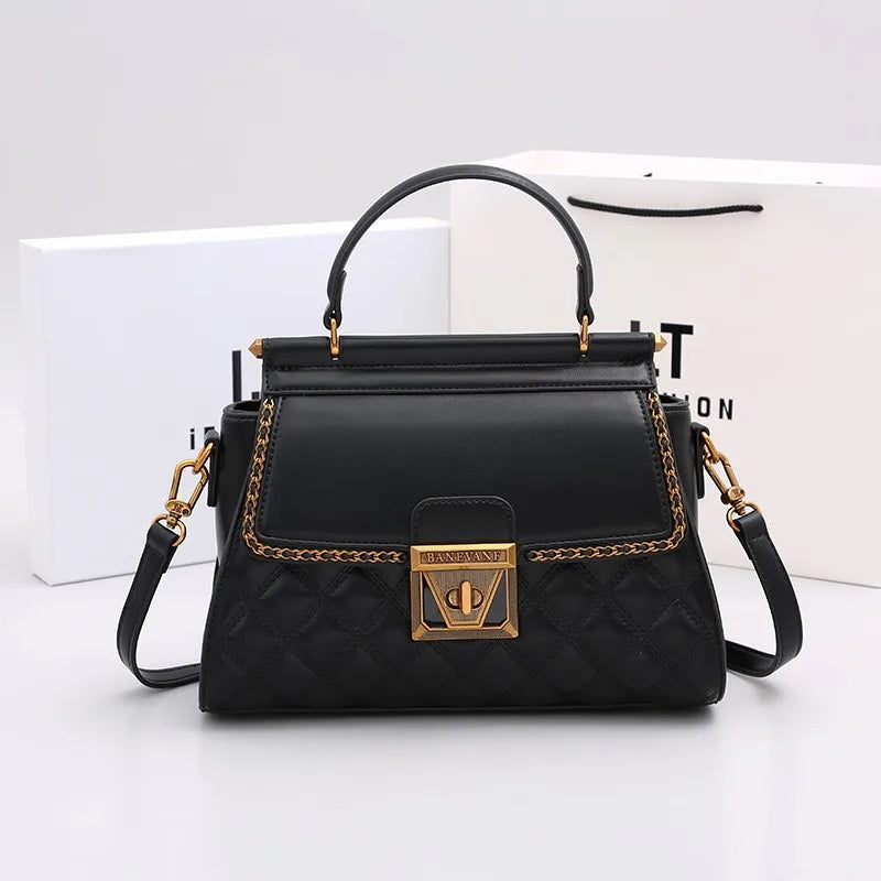 Diamond Grid Square Bag – Light Luxury Shoulder Crossbody
