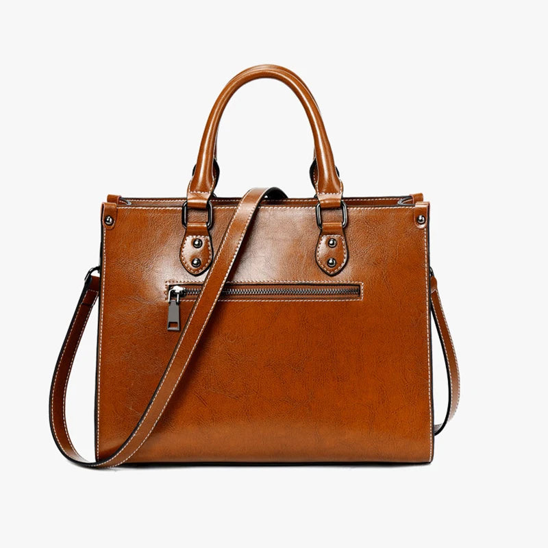 Women's Leather Shoulder Tote Bag