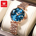 OLEVS Rhombic Mirror Watch – Elegant Quartz Waterproof