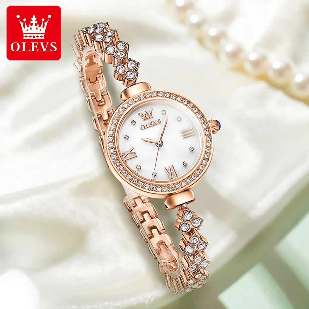 OLEVS 9903 Diamond Bracelet Watch – Elegant Quartz for Ladies
