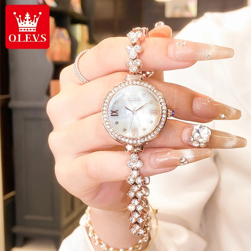 OLEVS 9903 Diamond Bracelet Watch – Elegant Quartz for Ladies