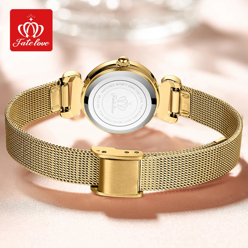 FATELOVE 905 Elegant Quartz Watch – Waterproof with Box