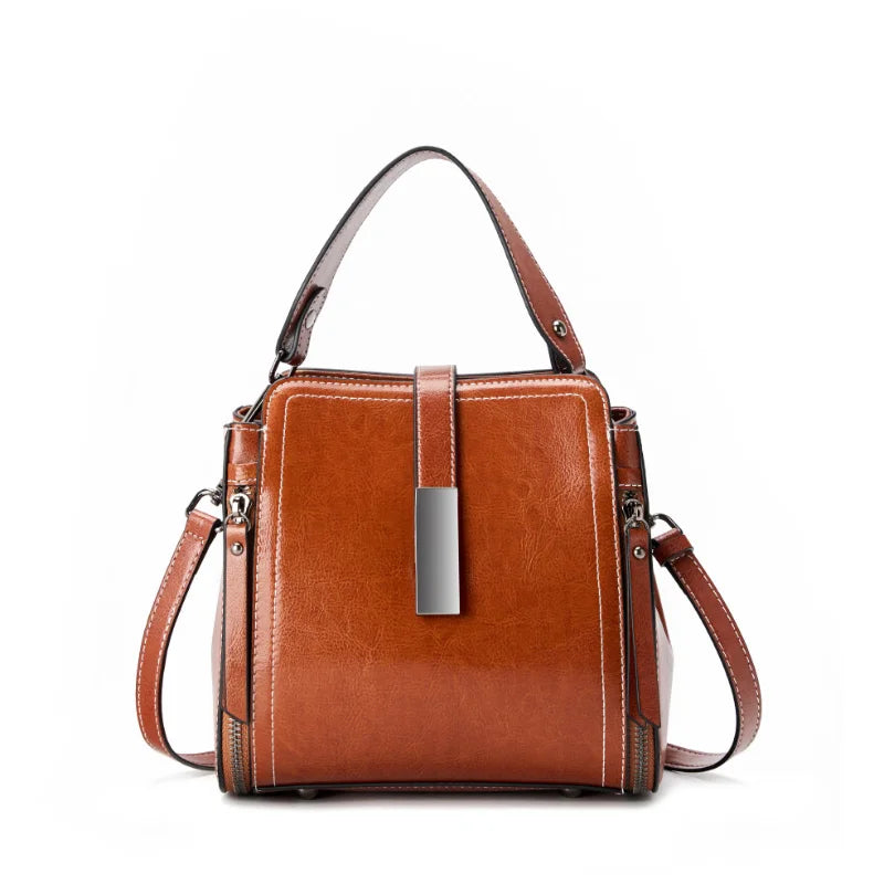 BURMINSA Vintage Leather Doctor Bag – Crossbody Satchel