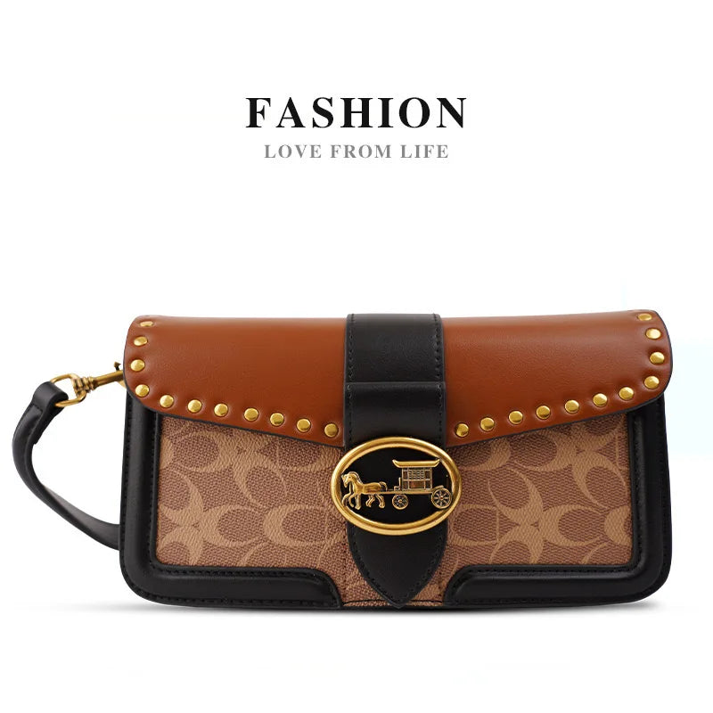 Minimalist Contrast Box Bag – Chic Crossbody Handbag