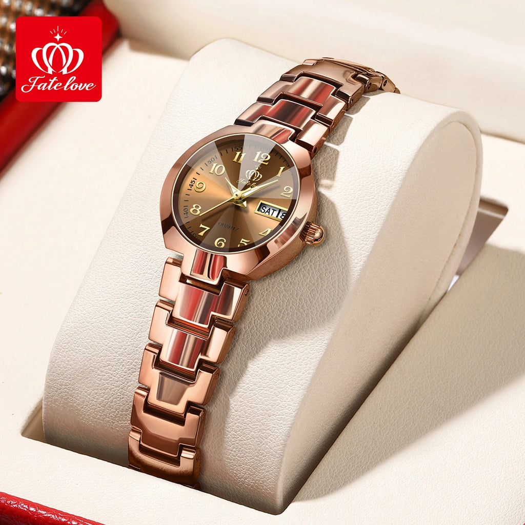 FATELOVE 818 Luxury Women's Watch – Waterproof Luminous