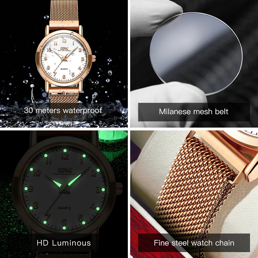 OPK 8115 Simple Fashion Watch – Mesh Strap Waterproof