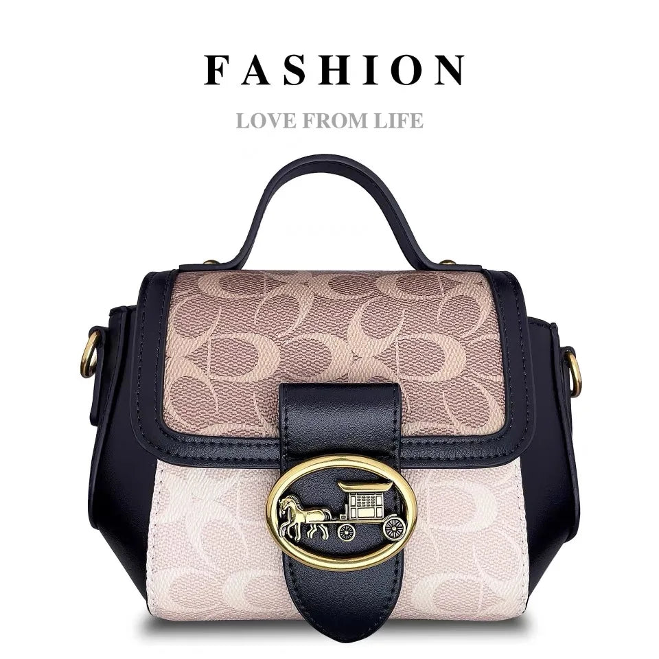 Minimalist Contrast Box Bag – Chic Crossbody Handbag