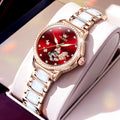 OLEVS 7001 Mechanical Watch – Koi Carp Diamond Ceramic