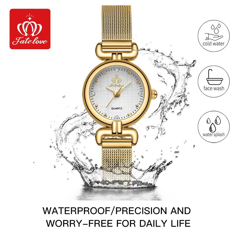 FATELOVE 905 Elegant Quartz Watch – Waterproof with Box