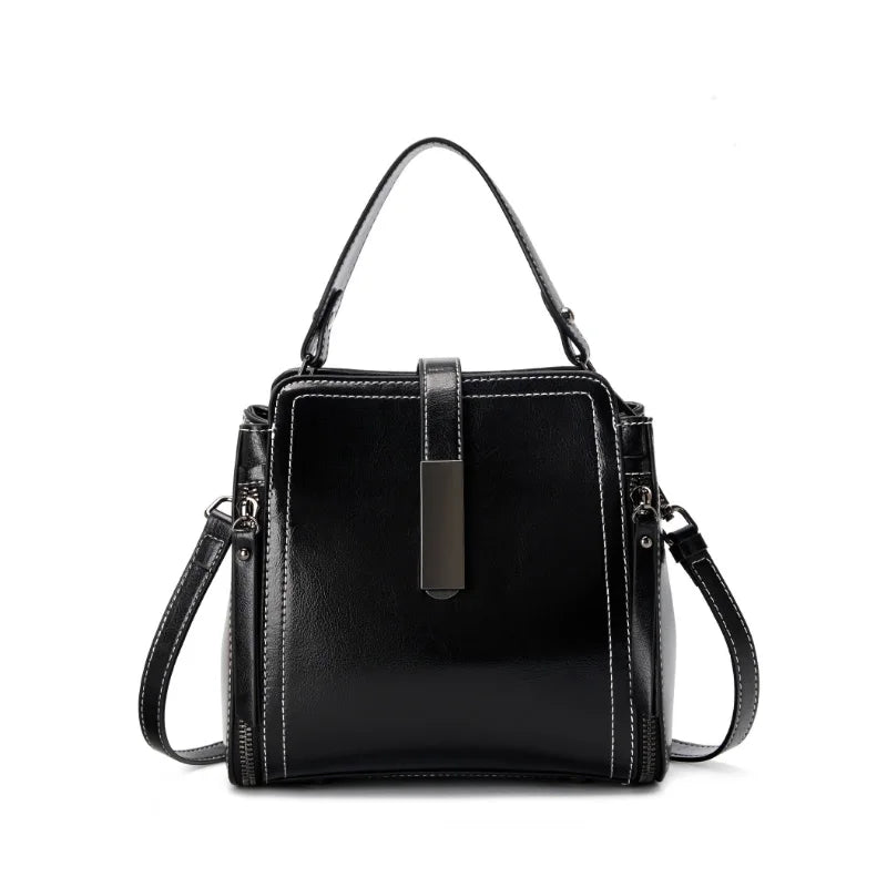 BURMINSA Vintage Leather Doctor Bag – Crossbody Satchel