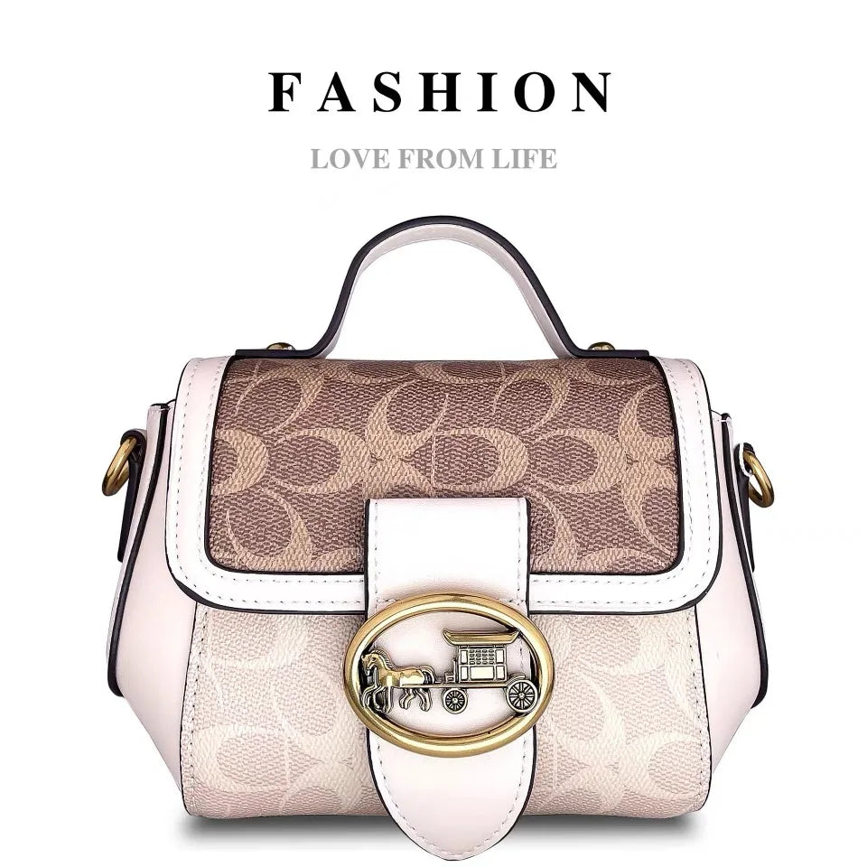 Minimalist Contrast Box Bag – Chic Crossbody Handbag