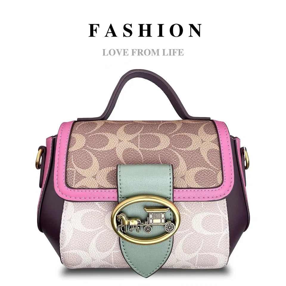 Minimalist Contrast Box Bag – Chic Crossbody Handbag