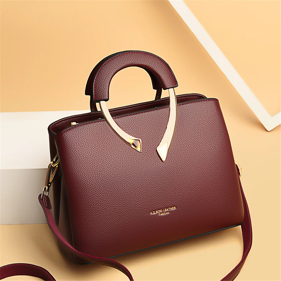 VANDERWAH Luxury Leather Tote – Shoulder & Crossbody Bag