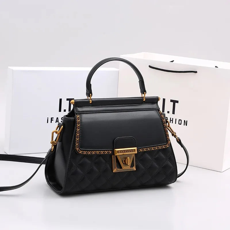 Diamond Grid Square Bag – Light Luxury Shoulder Crossbody