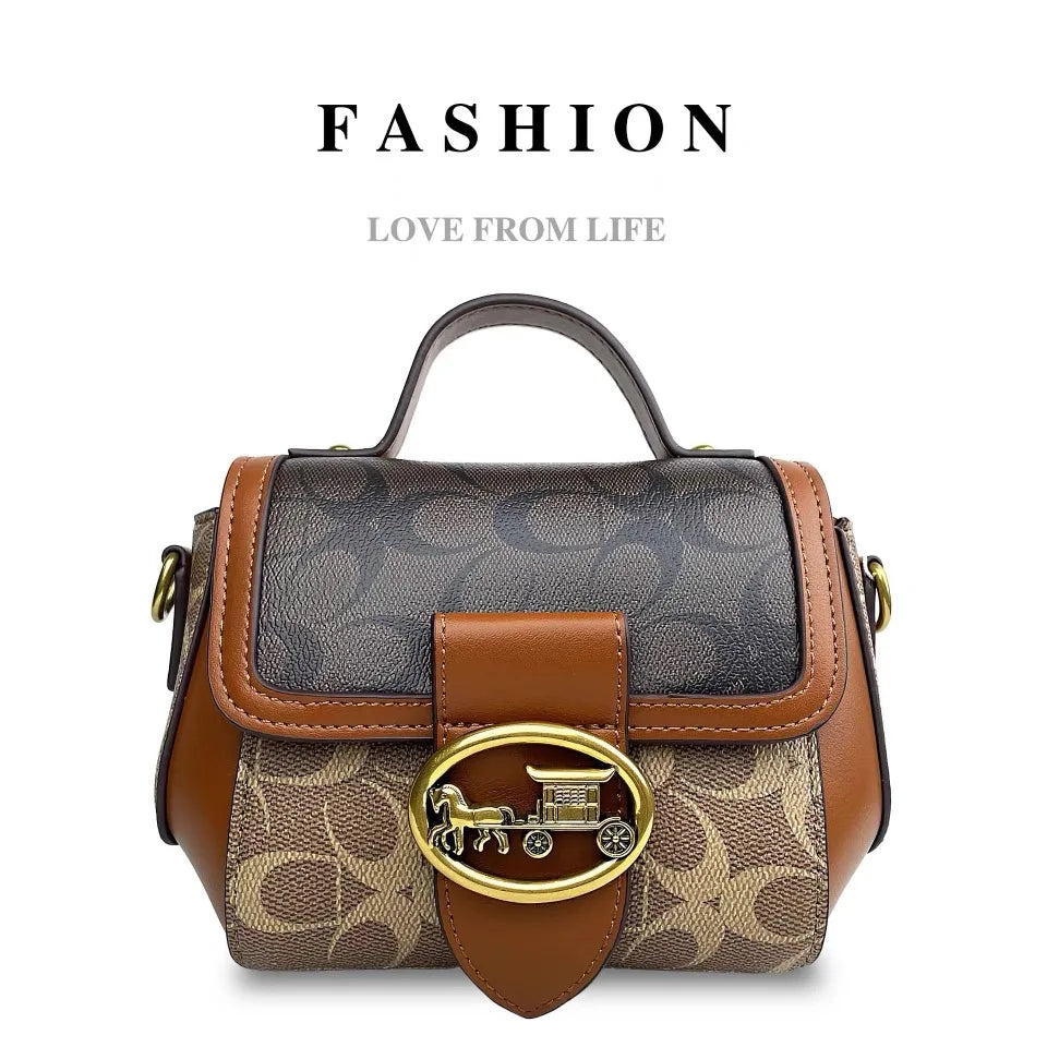 Minimalist Contrast Box Bag – Chic Crossbody Handbag