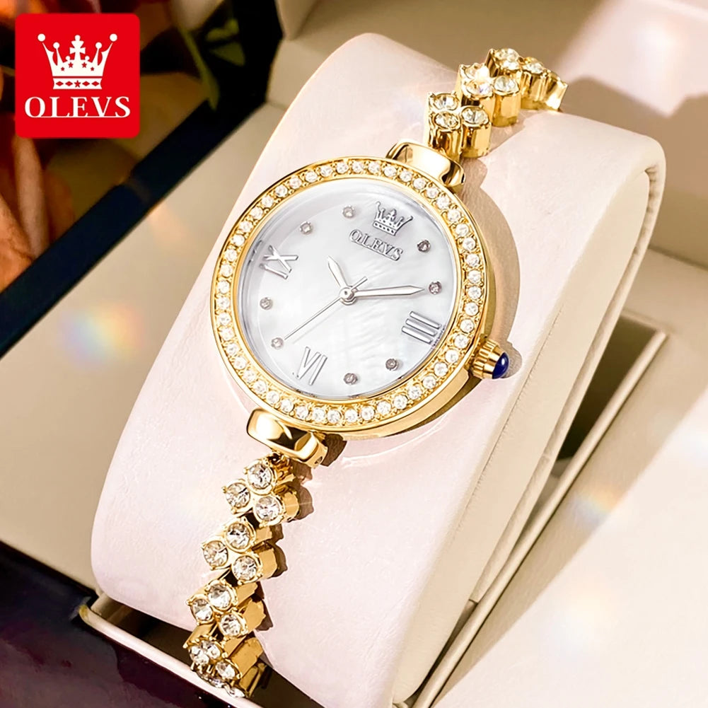 OLEVS 9903 Diamond Bracelet Watch – Elegant Quartz for Ladies