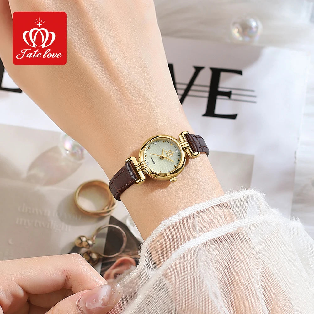 FATELOVE 905 Elegant Quartz Watch – Waterproof with Box