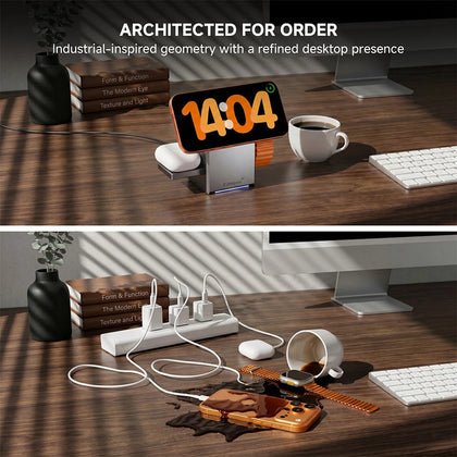 Wireless charging station from different angles